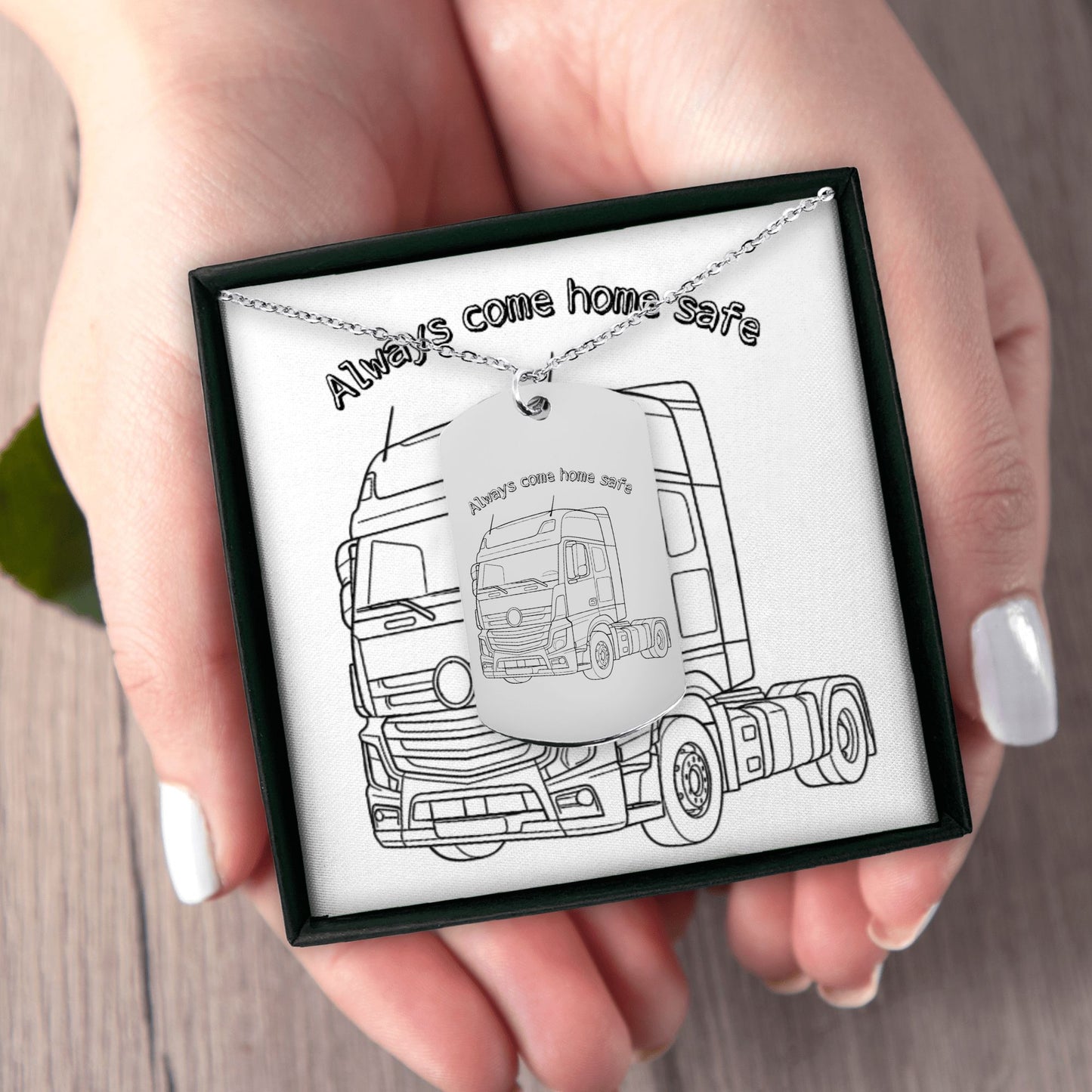 Tag Necklace Always come home safe